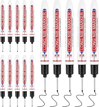 15 Pcs Long Head Deep Hole Permanent Markers
