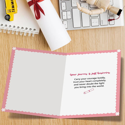 OJsensai 2026 Graduation Card for Her Girl Teen, Congratulations High School & College Grad Graduation Gifts for Daughter Niece（Class of 2026 You Did It）