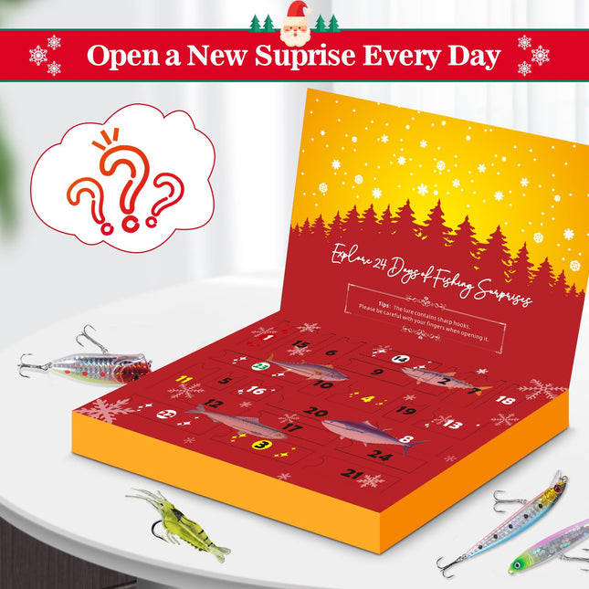 2026 Fishing Advent Calendar for Men & Teens, 24 Days Christmas Countdown