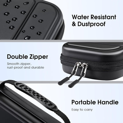 Carrying Case for Nintendo Switch 2 (2025), Shockproof Hard Shell Switch 2 Case, Protective Cover Travel Bag with 19 Game Card & 2 Micro SD Card Slots & Inner Pocket, Black