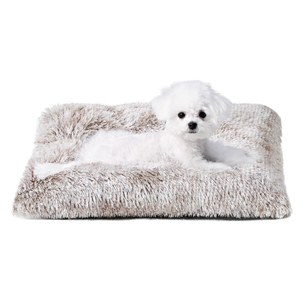 Cama esponjosa para jaula de perro, almohada afelpada extra grande para perro, gris