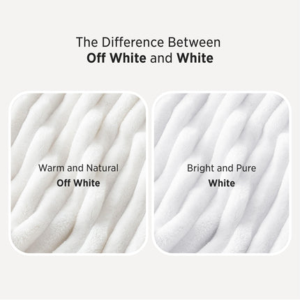 Manta GentleSoft blanca para sofá - Decoraciones de Halloween para otoño, decoración de sala, manta de fleece acogedora, regalos de Navidad y cumpleaños para mujeres, mamá, ella, niñas, off white, 50x60 in