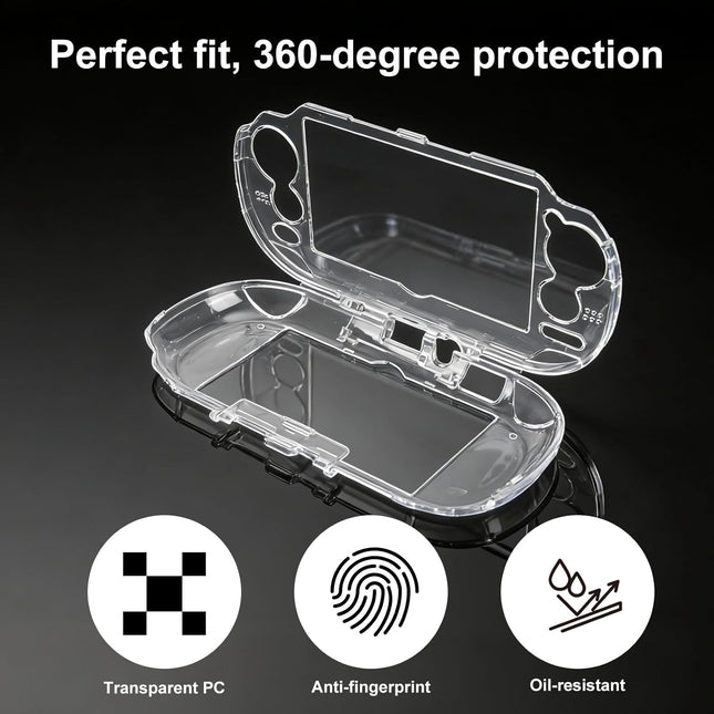 Clear Crystal Hard Shell Case Set for Vita 1000 PCH-1000 Game Console