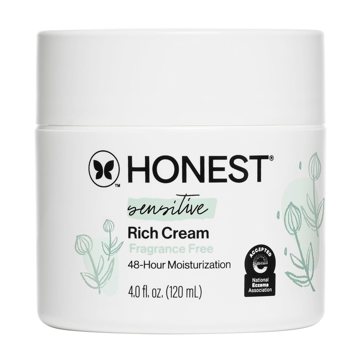 Sensitive Skin Rich Cream, Shea Butter, Blend of Bisabolol + Ginger Root Extract, Safe for Baby's Sensitive Skin