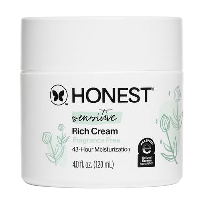 Sensitive Skin Rich Cream, Shea Butter, Blend of Bisabolol + Ginger Root Extract, Safe for Baby's Sensitive Skin