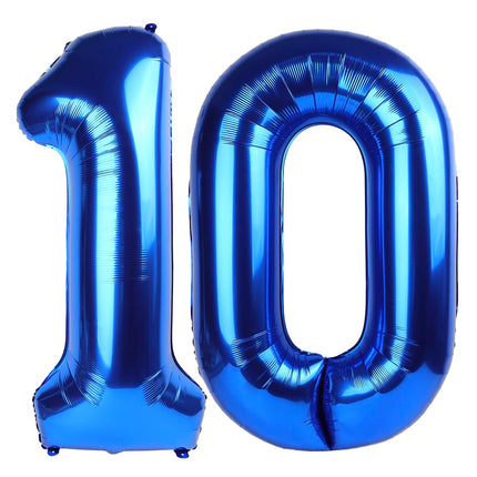 Number Balloons 5 Balloon Blue Birthday Decorations for Men Party, 40 Inch