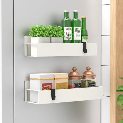 Metal Magnetic Spice Rack for Refrigerator Black, 4 Pack