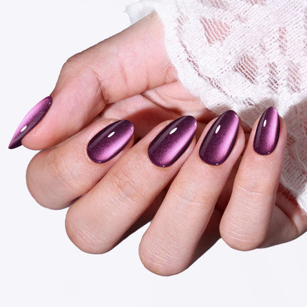 French Tip Press On Nails Short Almond 32Pcs 16 Sizes Reusable