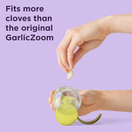 GarlicZoom Garlic Chopper Mincer Stainless Steel Blade Green