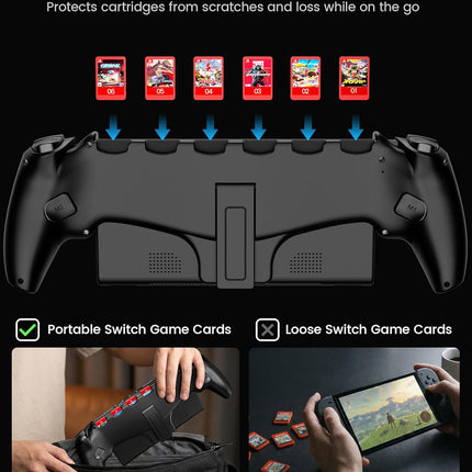 OKETY Controller for Switch 2 with Hall Effect Joysticks/Hall Triggers, Ergonomic Grip & Built-in Kickstand -Turbo/Macro/6 Game Card Slot | Compatible with Switch 2 Only