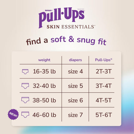 Pull-Ups Boys' Skin Essentials Potty Training Pants, Training Underwear, 4T-5T (38-50 lbs), 46 Ct