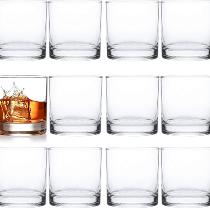 12 Pack 10 oz Rocks Glasses, Old Fashioned Whiskey Glasses