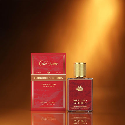 Old Spice Signature Cologne for Men, Forbidden Woods Premium Scent with Notes of Spiced Oud + Amber, 3.4 fl oz