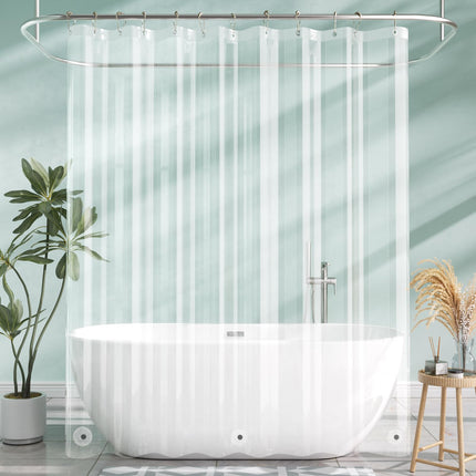Shower Curtain Liner, 72x72 Clear Shower Curtain Liner, Waterproof Plastic Shower Liner, Lightweight PEVA Shower Curtain for Bathroom with 3 Magnets and 12 Rustproof Metal Grommets