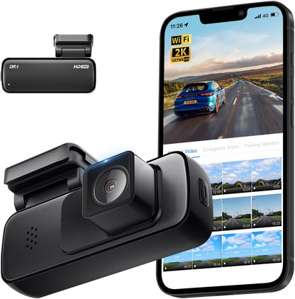 Front Dashcam for Cars, Mini 2K Dash Camera, Dash Cam Built-in WiFi