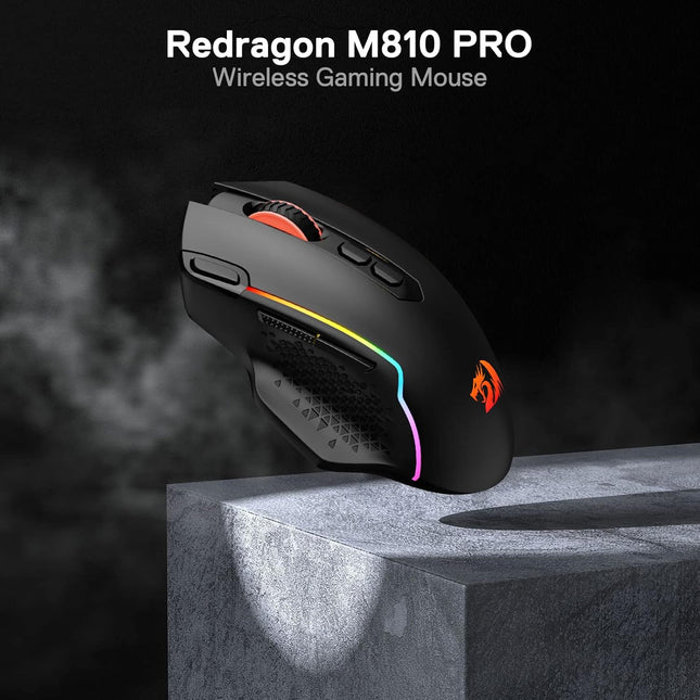 Pro Wireless Gaming Mouse, 10000 DPI Wired/Wireless Gamer Mouse w/Rapid Fire Key, 8 Macro Buttons - photo 2