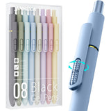 8 Pack Gel Pens, Black Ink Quick-Drying No Smudge with Fidget