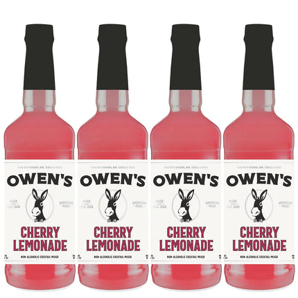 Owen’s Craft Mixers Live Nation Exclusive Cherry Lemonade 4 Pack | Handcrafted in USA | Premium Ingredients | Vegan & Gluten-Free Soda Mocktail & Cocktail Mixer