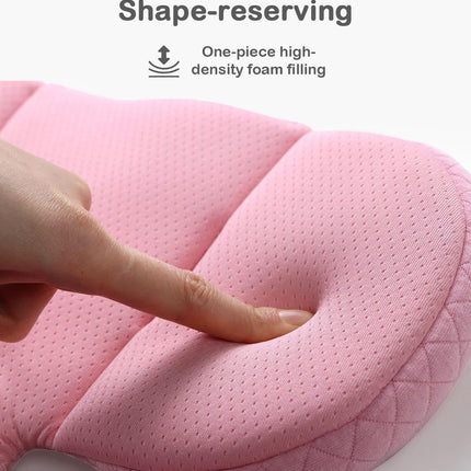 Infant Car Seat Insert Adjustable Head Support for Preemie Newborn Toddler, Reversible Baby Head Body Support Cushion for Carseats and Strollers Side Impact Protection - Pink