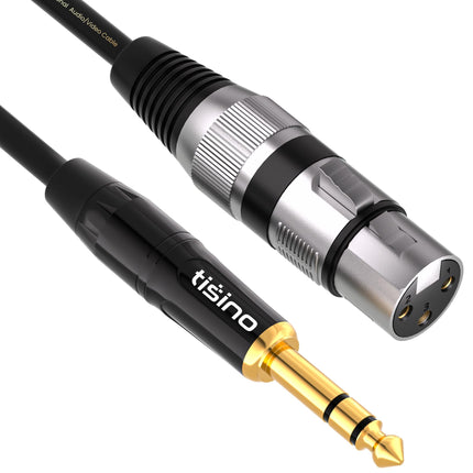 Cable de interconexión balanceado XLR hembra a jack TRS de 1/4 Inch (6.35mm) - Cable patch XLR a quarter inch - 15 Feet