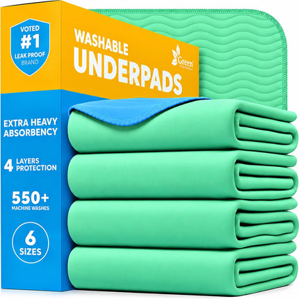 4 Pack 34" x 36" Bed Pads Washable Waterproof for Incontinence Adults, Kids