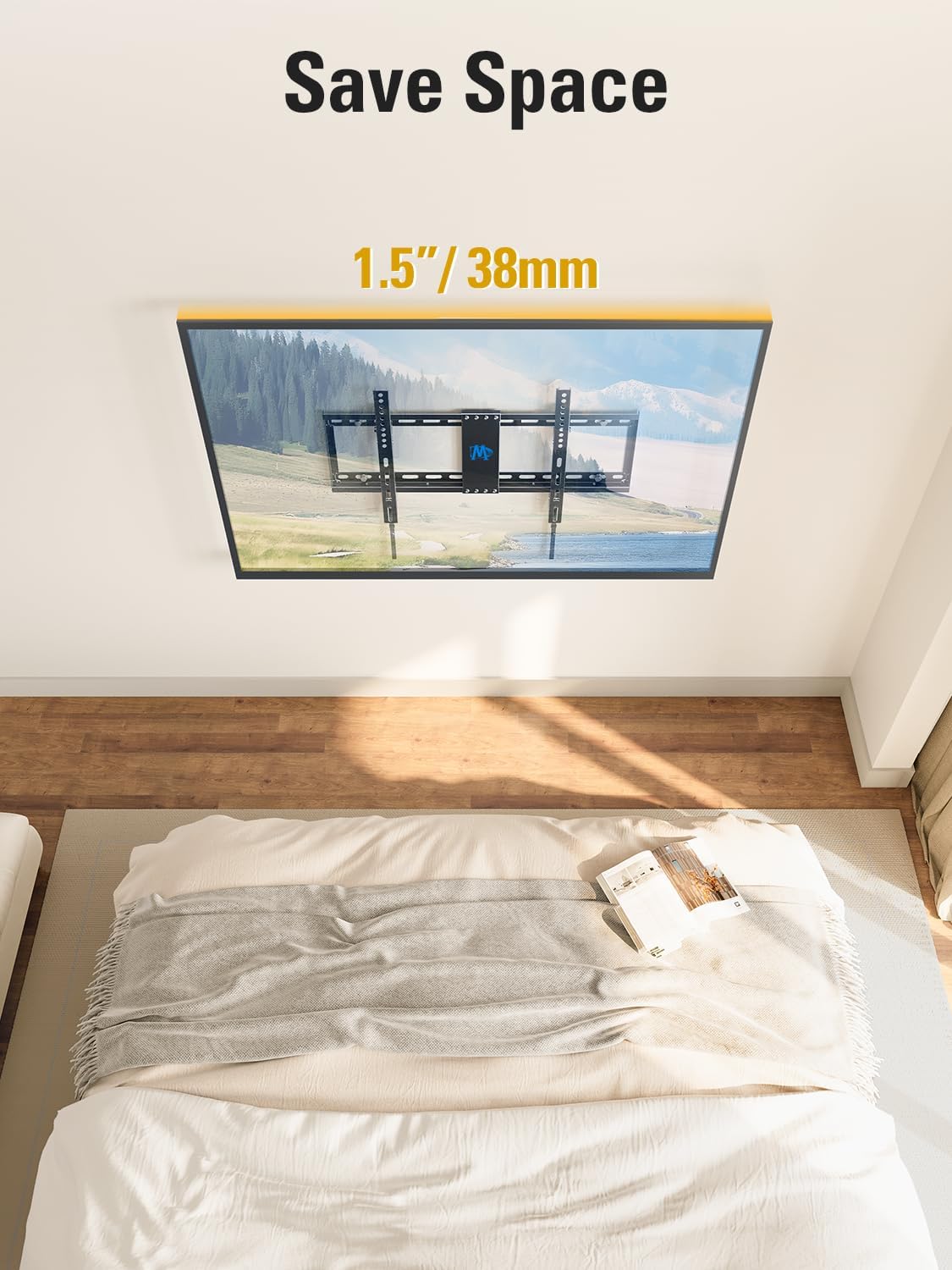 TV Wall Mount for Most 37-75 Inch TVs, Universal Tilt TV Mount Fit 16", 18", 24" Stud with Loading - photo 4