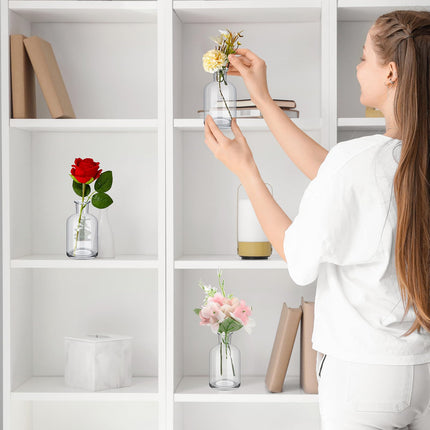 54 Pcs 3.15 Inches Small Glass Bud Vases Bulk Mini, Clear