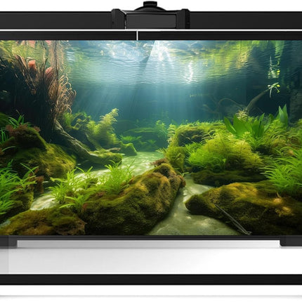 Ocean Floor Fish Tank Background Underwater Stone Aquarium Background Under Water Background Cave Sunlight Fish Tank Backdrop Decoration Aquarium Backdrop Durable Vinyl 48x24in