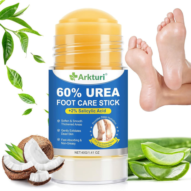 Urea Cream, Maximum Strength Urea Foot Cream, 60% Urea Cream Stick plus 2% Salicylic Acid Callus Remover for Dry