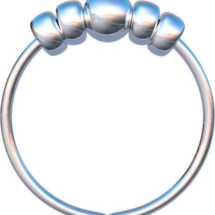 925 Sterling Silver & 14K Gold Filled Nose Ring Hoop Handmade Piercing Jewelry For Women - 24 Gauge 2mm,7mm Tiny Nose Ring with Opal - Gift Ready