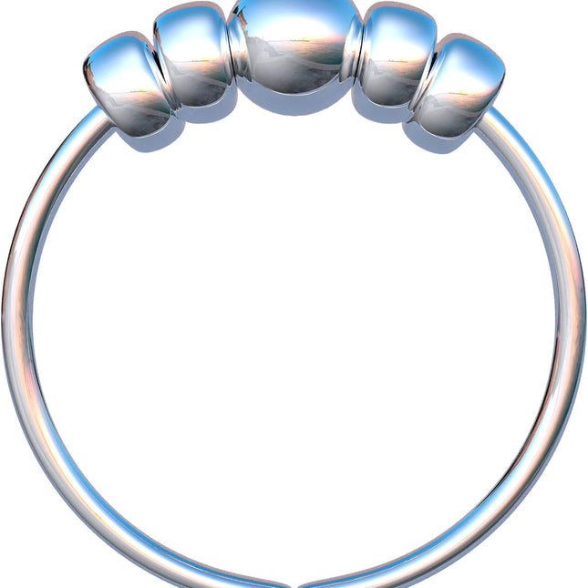 925 Sterling Silver & 14K Gold Filled Nose Ring Hoop, 24 Gauge 2mm, 7mm Tiny Nose Ring with Opal