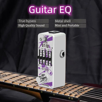 Stax 5-EQ Band Parametric Equalizer (100Hz 250Hz 630Hz 1.6kHz 4kHz) Provides ±18dB for Each Band EQ Seeker for Guitar True Bypass