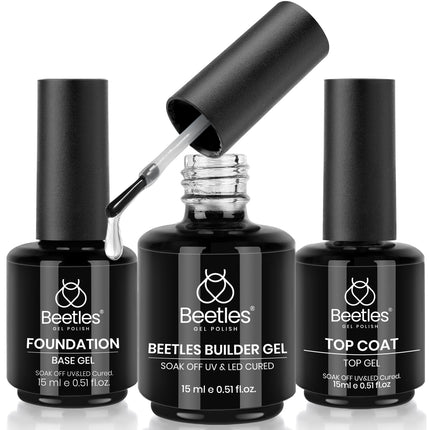 Set de 2 Pcs 15ml Top Coat y Base Coat en Gel Sin Limpieza
