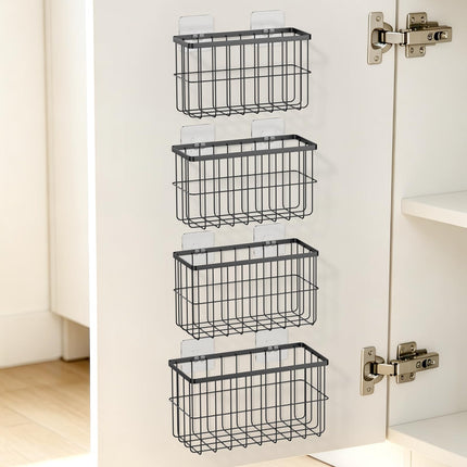 2-Pack Adhesive Cabinet Door Organizer, 5.9" Inside Cabinet Storage