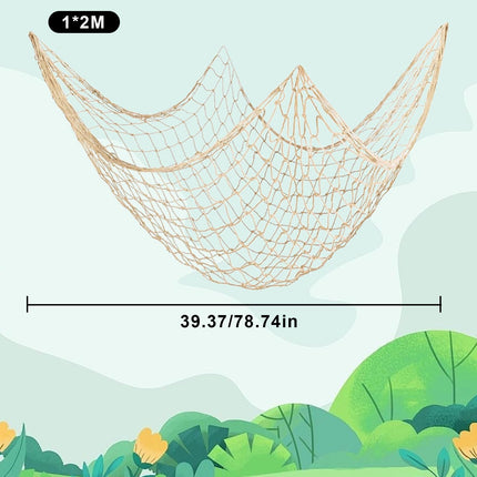 2 PCS Fish Net Decorations,80 x 40 Inch,Ocean Themed Party Decor