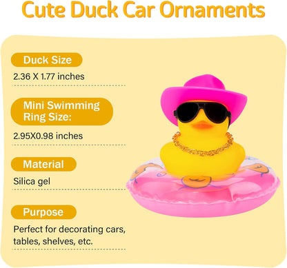Car Rubber Duck 2Pcs Duck Car Decoration Dashboard Car Ornament for Car Dashboard Decoration Accessories - photo 5