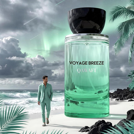 Voyage Breeze Unisex Eau de Parfum Spray, Fresh Citrus Mint and Juicy Fruit, Clean Skin Musk, Long Lasting Summer Spring Perfume Cologne, 50ml &1.7fl oz