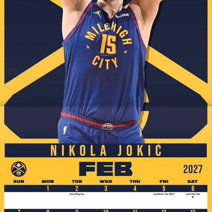 2027 NBA Superstars Wall Calendar