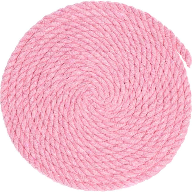 Pink Soft Twisted Cotton Rope, 1/4 Inch x 25 Feet
