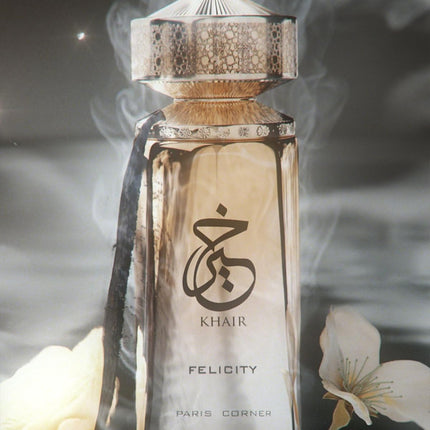 Paris Corner | Khair Felicity Perfume - 3.4 fl oz | Sparkling, Joyful Unisex Perfume with Champagne, Cassis, Rose, Vanilla, Musk | Sparkling, Joyful, Unisex