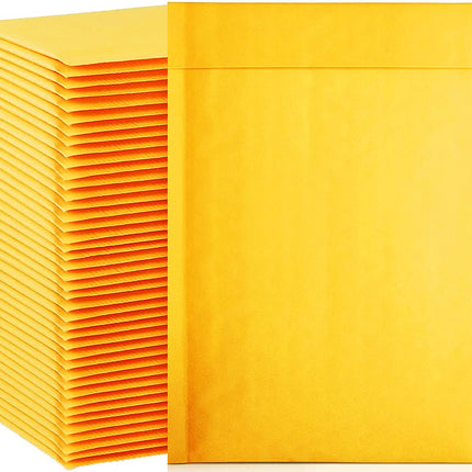 Kraft Bubble Mailers 8.5x11 Inch 50 Pcs,Small Self-Sealing Mail Shipping Bags,Yellow Padded Envelopes #2