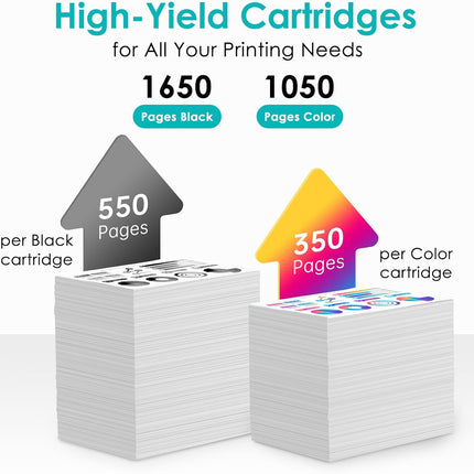 ZIPRINT Remanufactured Ink Cartridge Replacement for EPSON 232 Ink Cartridges Combo Pack Compatible with XP-4200 Printer Ink Cartridges WF-2950 XP-4205 WF-2930 Printer (232XL 6Pack)