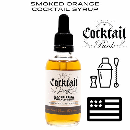 CocktailPunk Cocktail Bitters Small Batch Craft - Made in USA Using All Natural Organic Non GMO Fruits and Spices. (Smoked Orange)