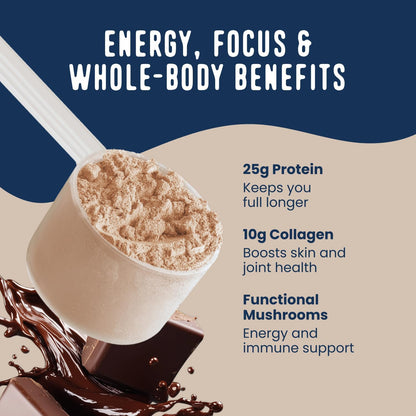Chocolate All in One Protein Shake Powder with Collagen Peptides - photo 4