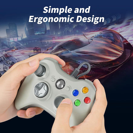 Zamia 2 Pack Wired Controller for Xbox 360, Compatible with xbox 360/PC Windows 10/8/7, with Upgraded Joystick, Double Vibration, 2.5mm headphone Jack