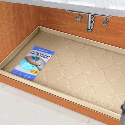 Tapete impermeable para debajo del fregadero 34" x 22", tapete de silicona para cocina