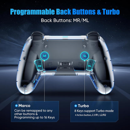 Wireless Hall Effect Game Controller with LED Lighting - photo 5