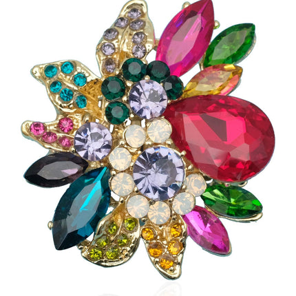 Luxury Froral Cocktail Statement Rings Stretch Adjustable Ring