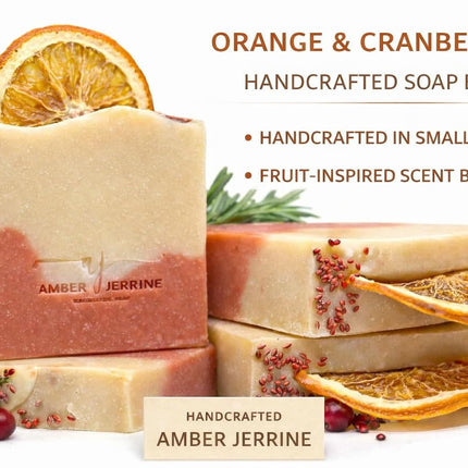 ORANGE & CRANBERRY HANDCRAFTED SOAP BAR