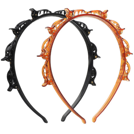 Headband With Clips, Bangs Hairstyle Hair Clip Headband